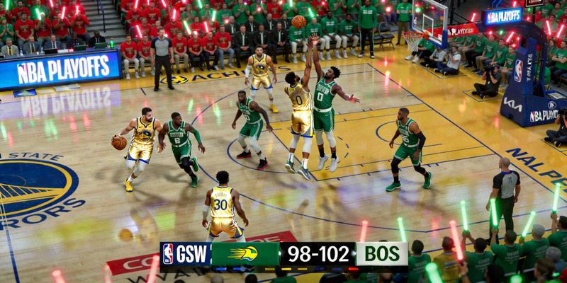 NBA季后赛直播 - 金州勇士队与波士顿凯尔特人队激烈对抗